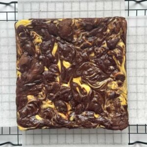 Whole cream cheese brownie slab
